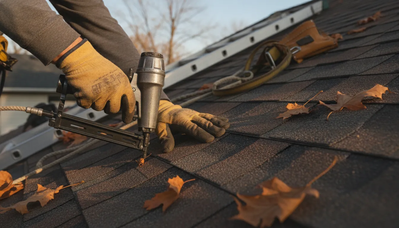Installing architectural asphalt shingles on a Michigan home roof