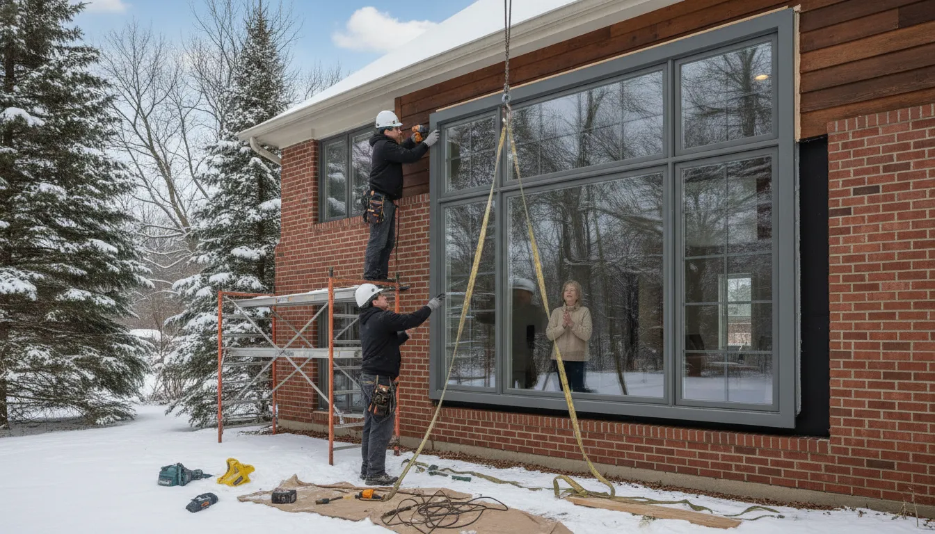 Window replacement installation options for a Michigan home