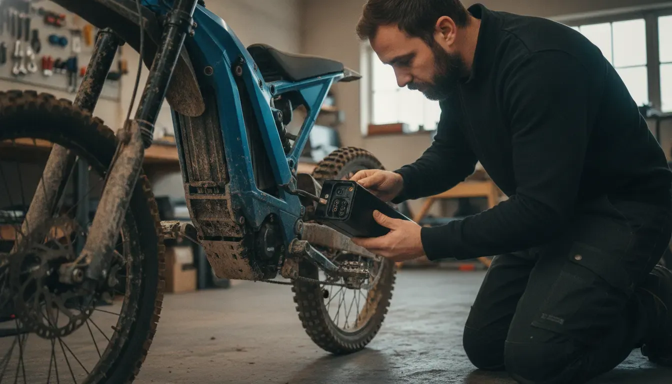 Electric dirt bike maintenance battery inspection and safe charging care