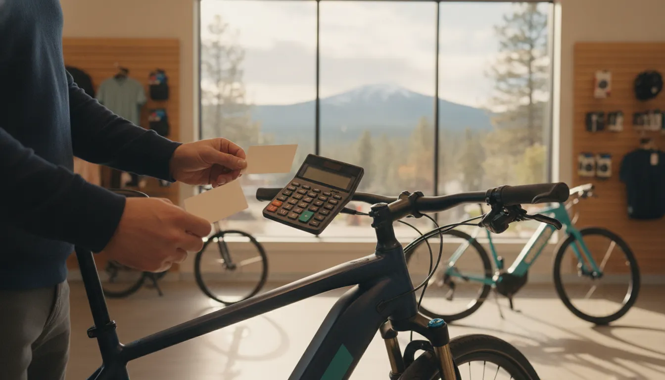 Electric bike financing comparison with monthly payment and total cost