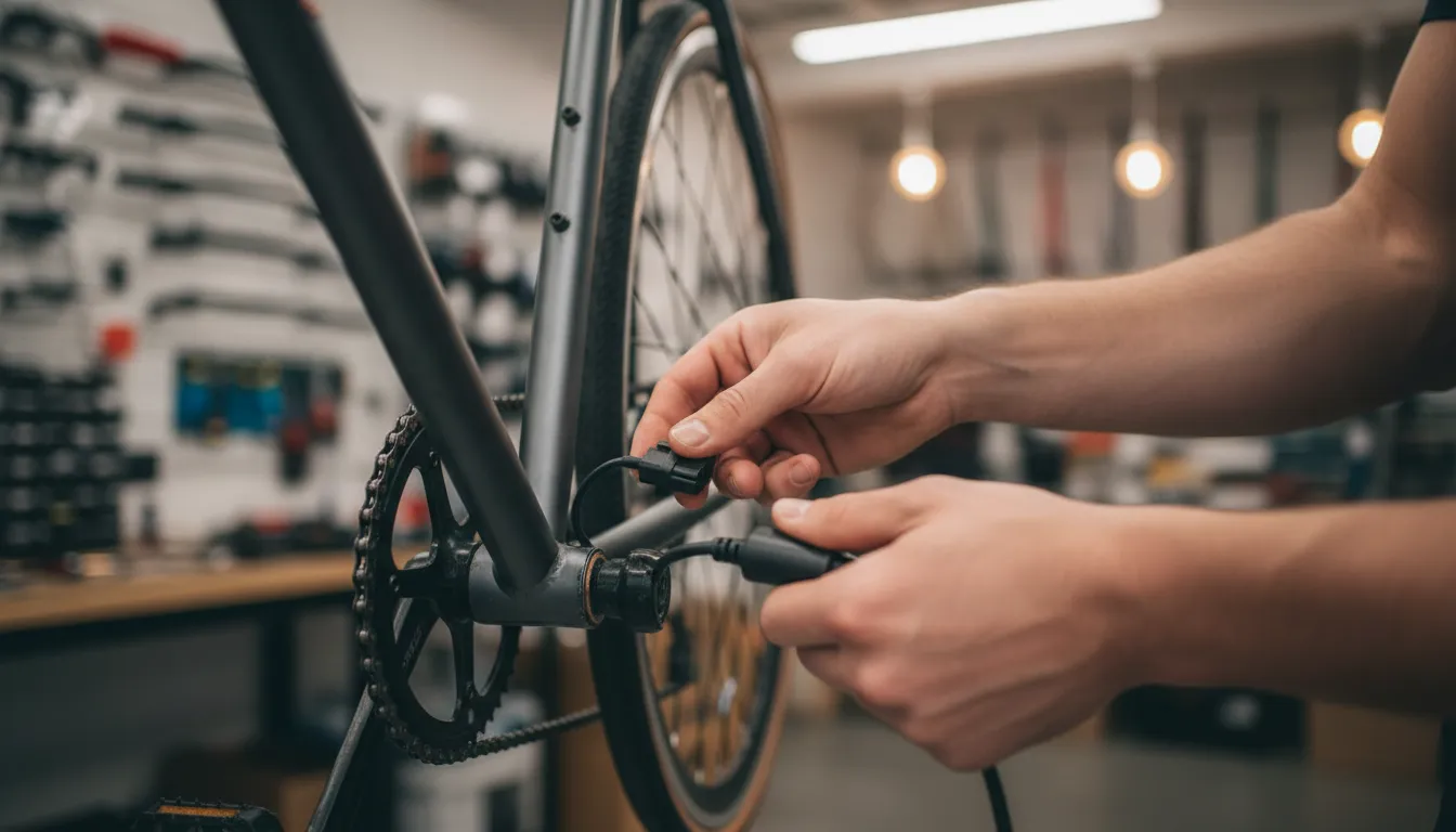 Electric bike troubleshooting check of a battery connector and charger cable