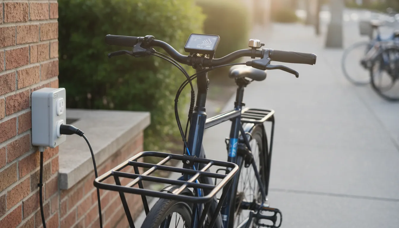 electric bike charging from a standard household outlet
