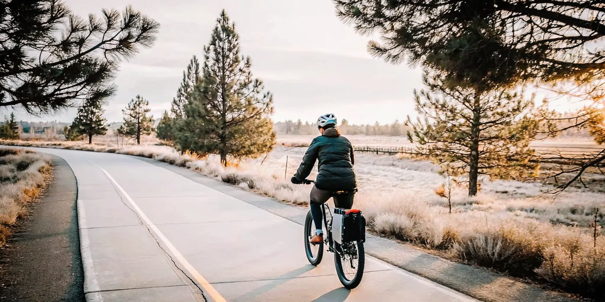 Best commuter electric bike rider on a paved Bend bike path