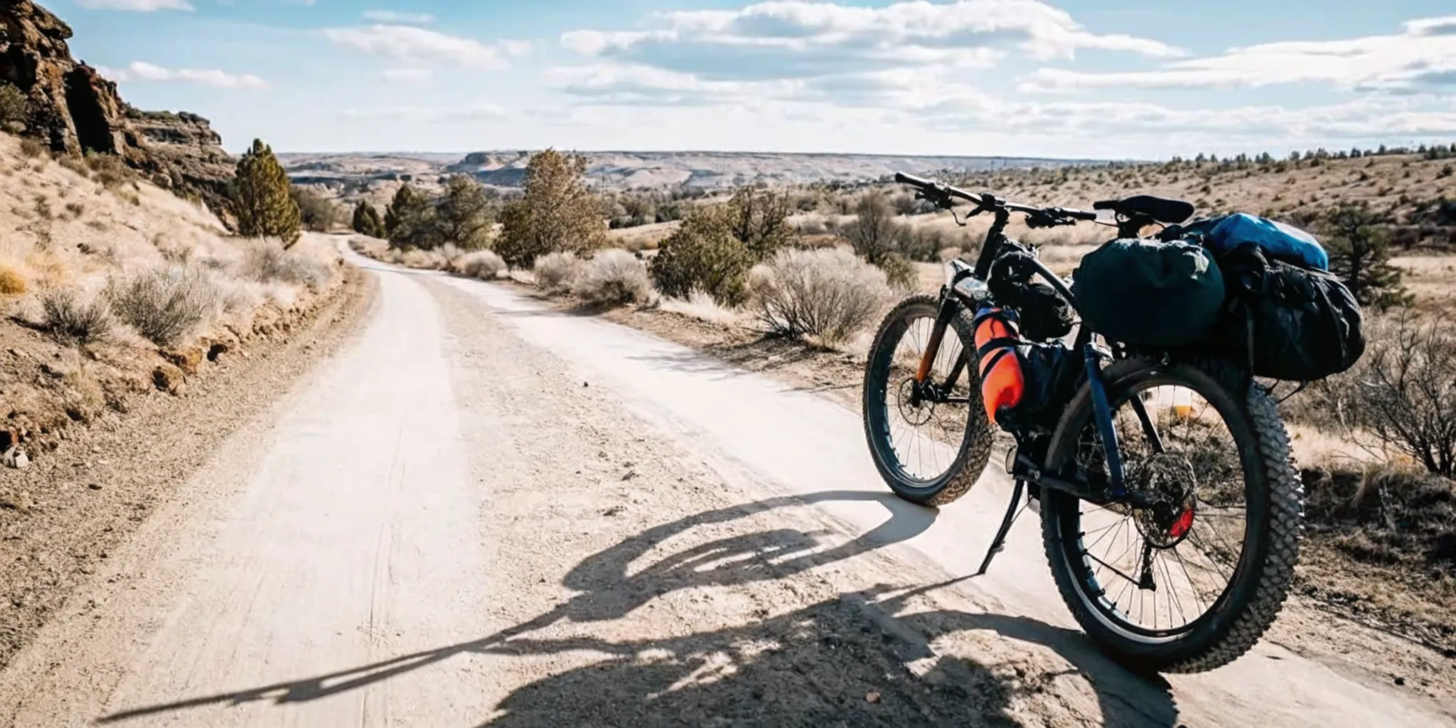 Fat-tire electric hunting bike carrying secured field gear