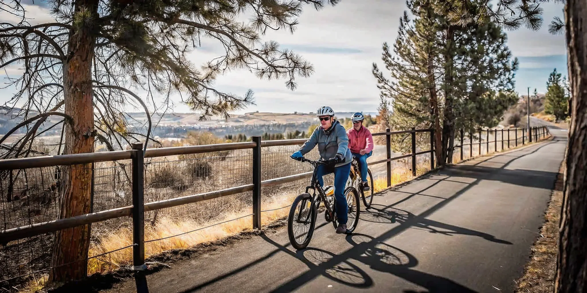 Older adult evaluating a comfortable electric bike for seniors during a test ride