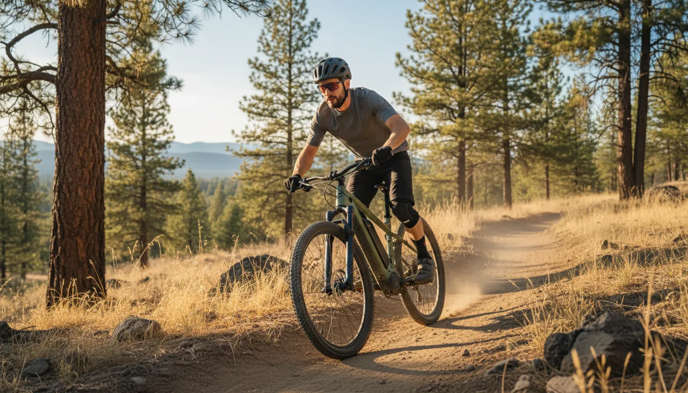 rider on a long range electric bike on a Central Oregon trail