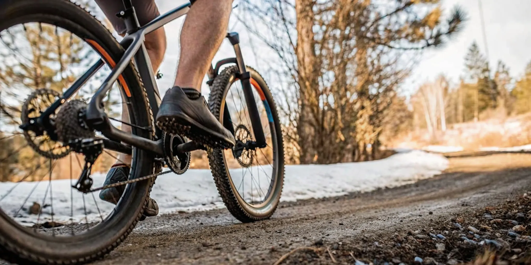 Rider pedaling a torque-sensing electric bike on a Central Oregon gravel trail