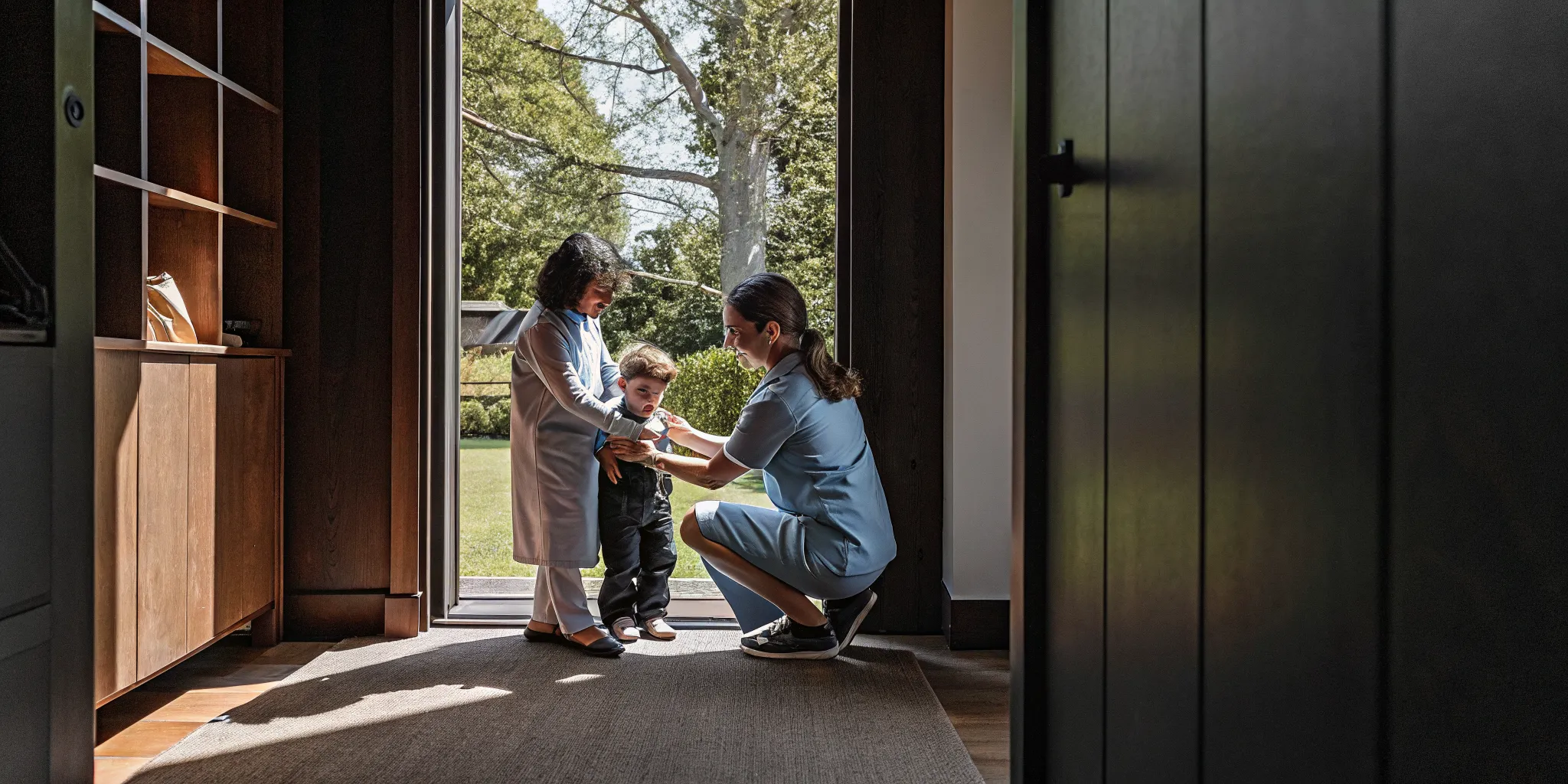 Pediatric nurse and parent reviewing a GAPP home care plan