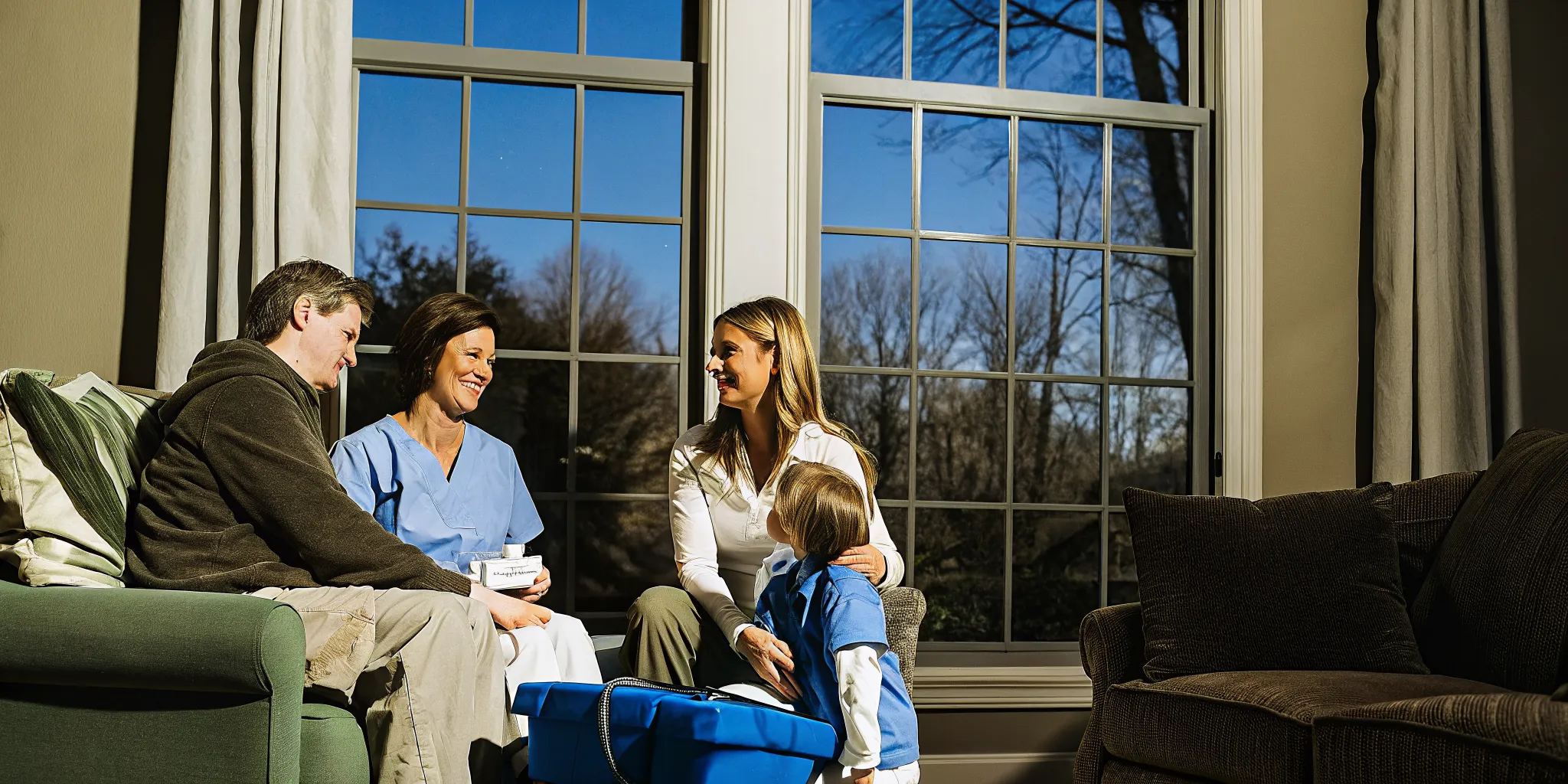 Georgia family discussing GAPP eligibility with a pediatric home nurse
