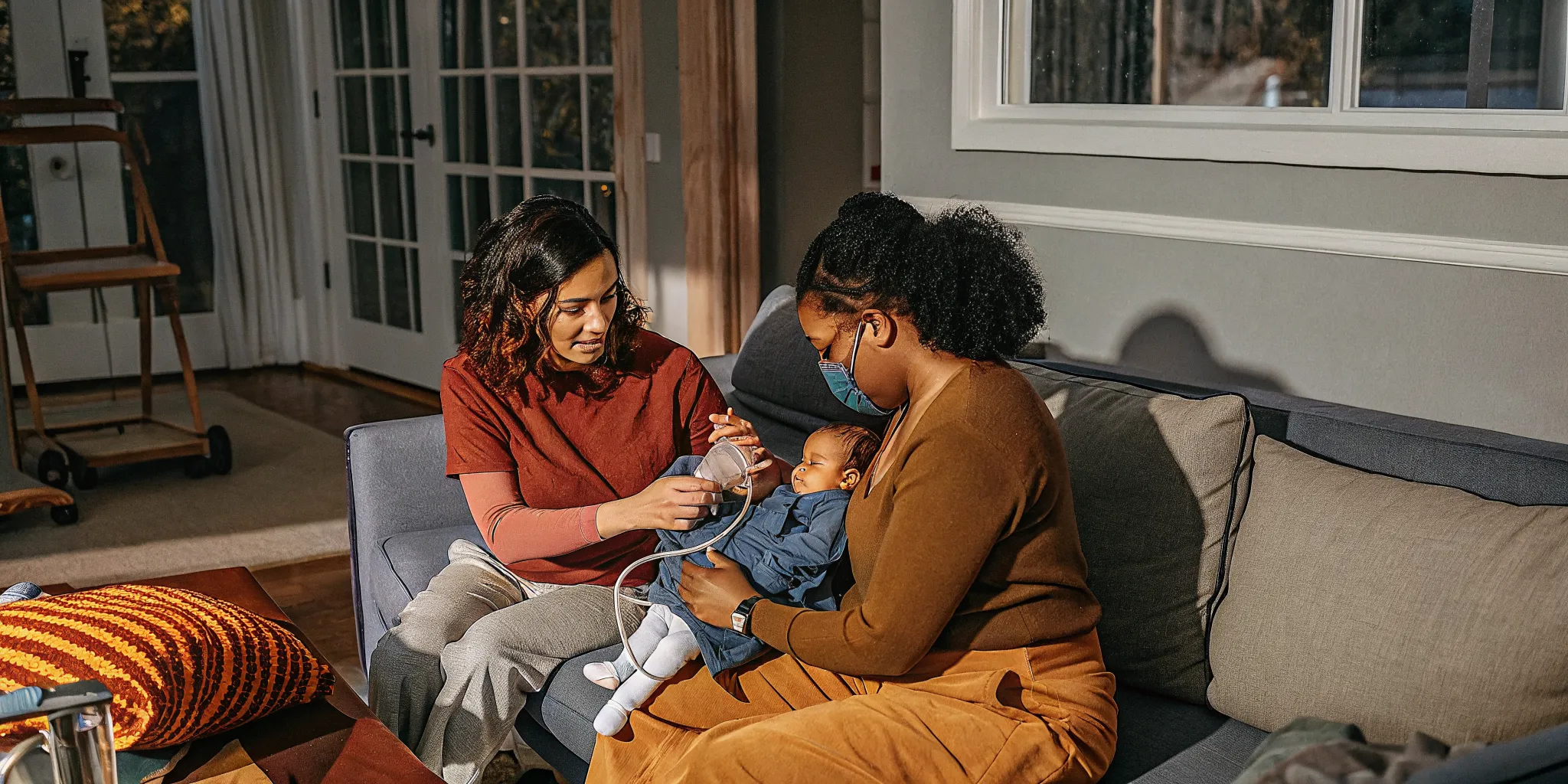 Georgia family meeting with a pediatric home health nurse about Medicaid-covered care