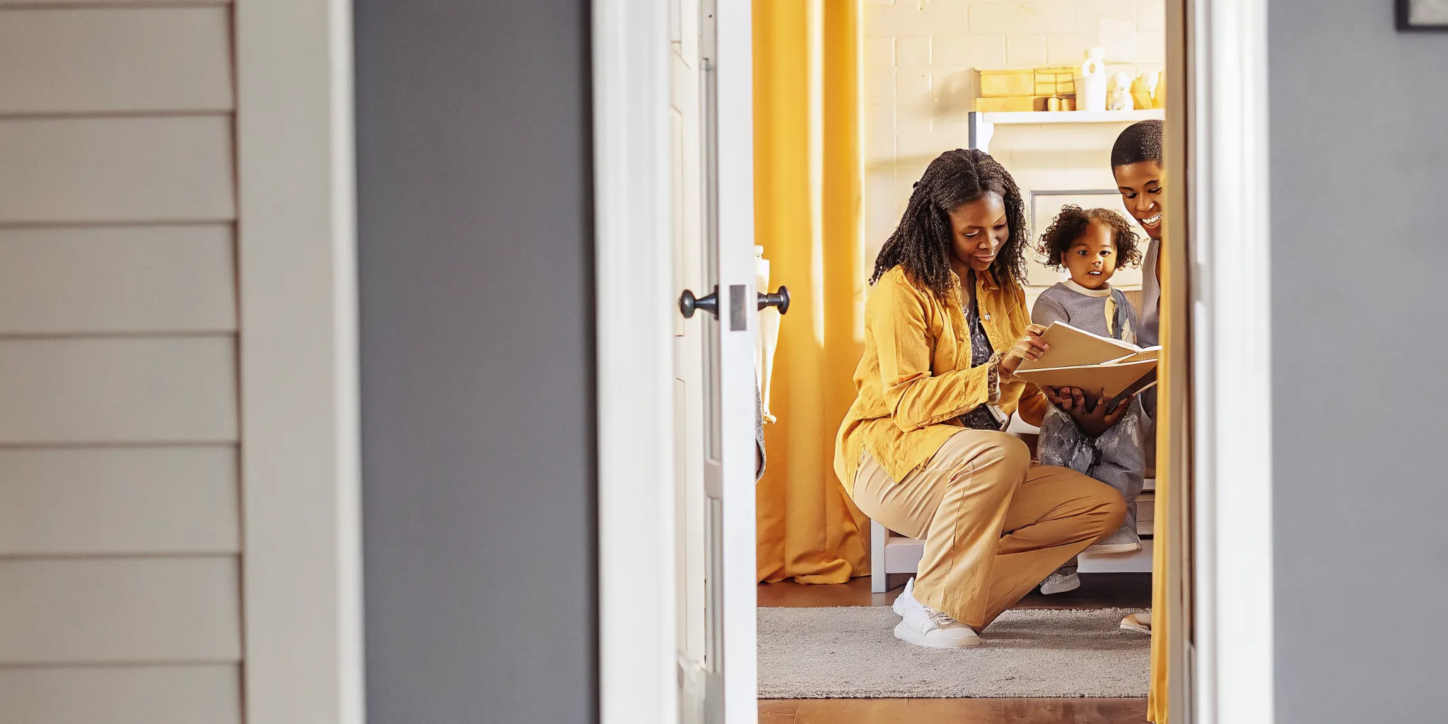 Pediatric home care nurse reviewing a child's care routine with a parent