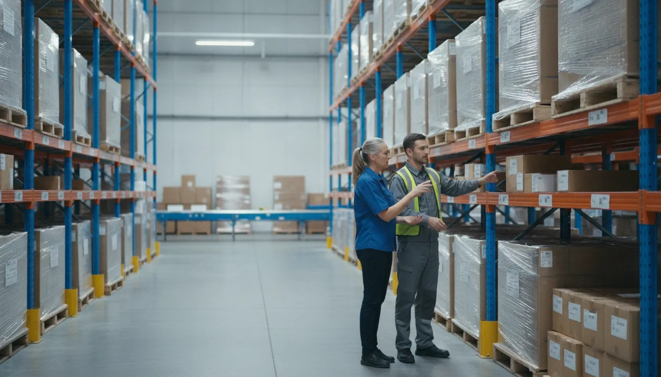 Distribution inventory replenishment software workflow in a wholesale warehouse