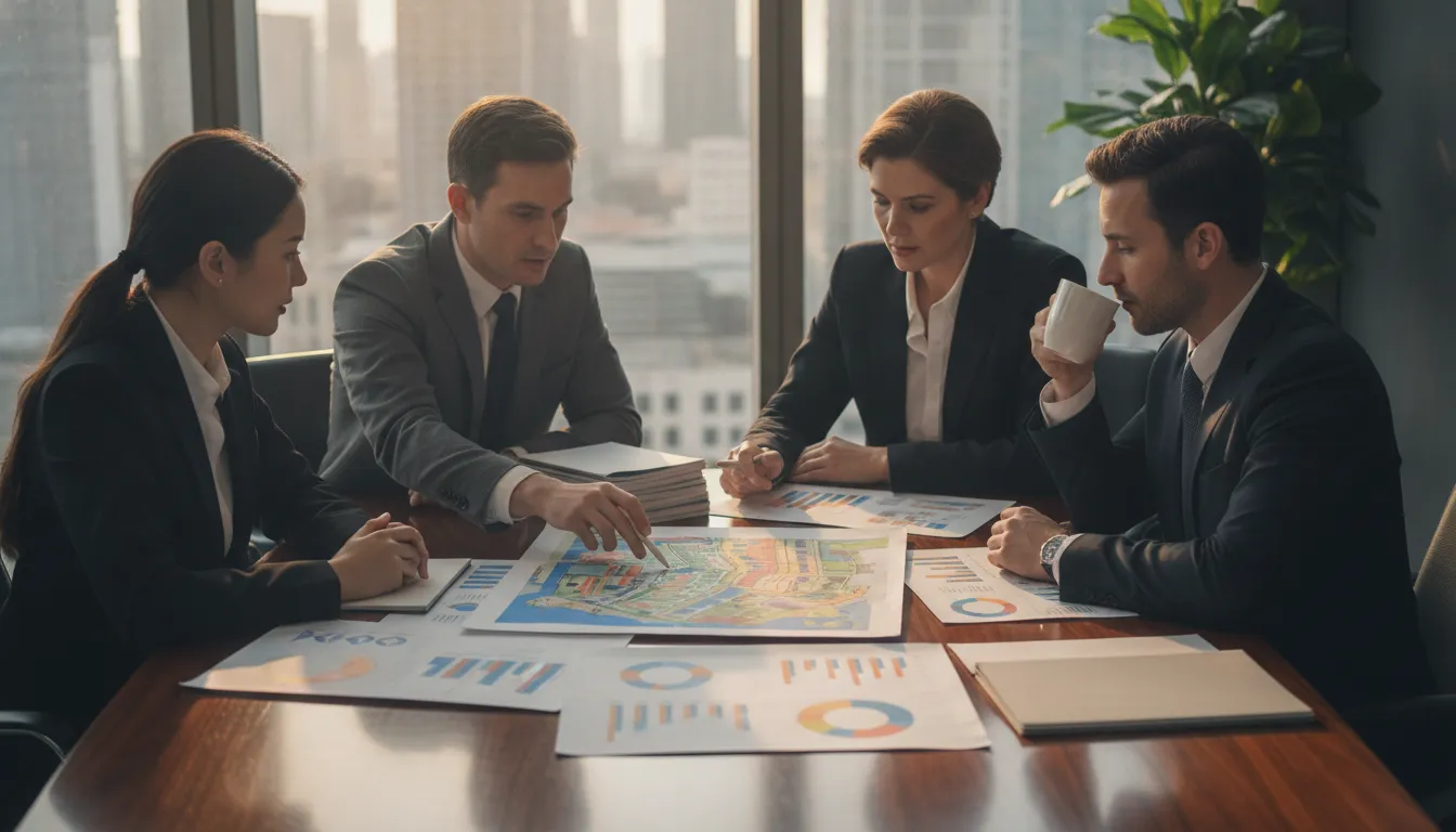 Investor analyzing cash flow and leverage across a rental property portfolio