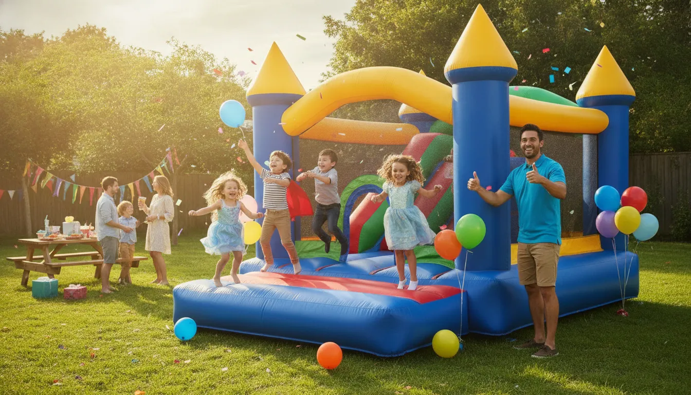 Massachusetts party rental planning with an AJT inflatable