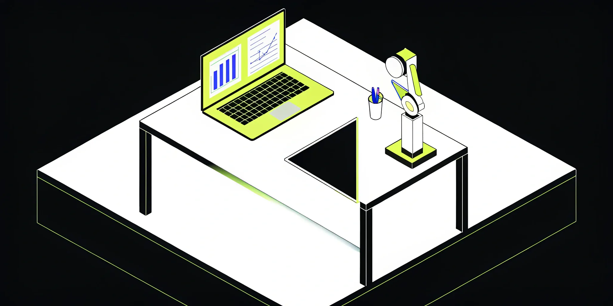 AI-powered analytics on a laptop.