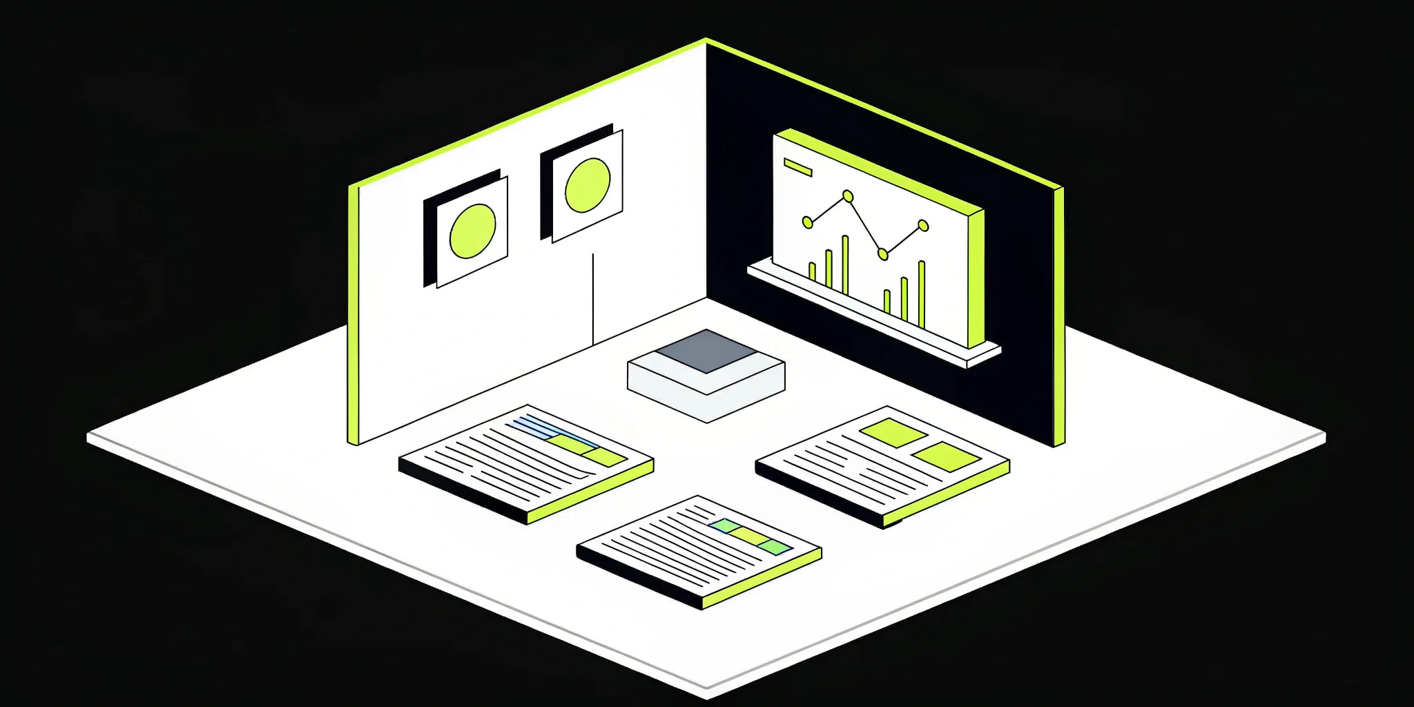 Intelligent document processing solution with data analytics and charts.