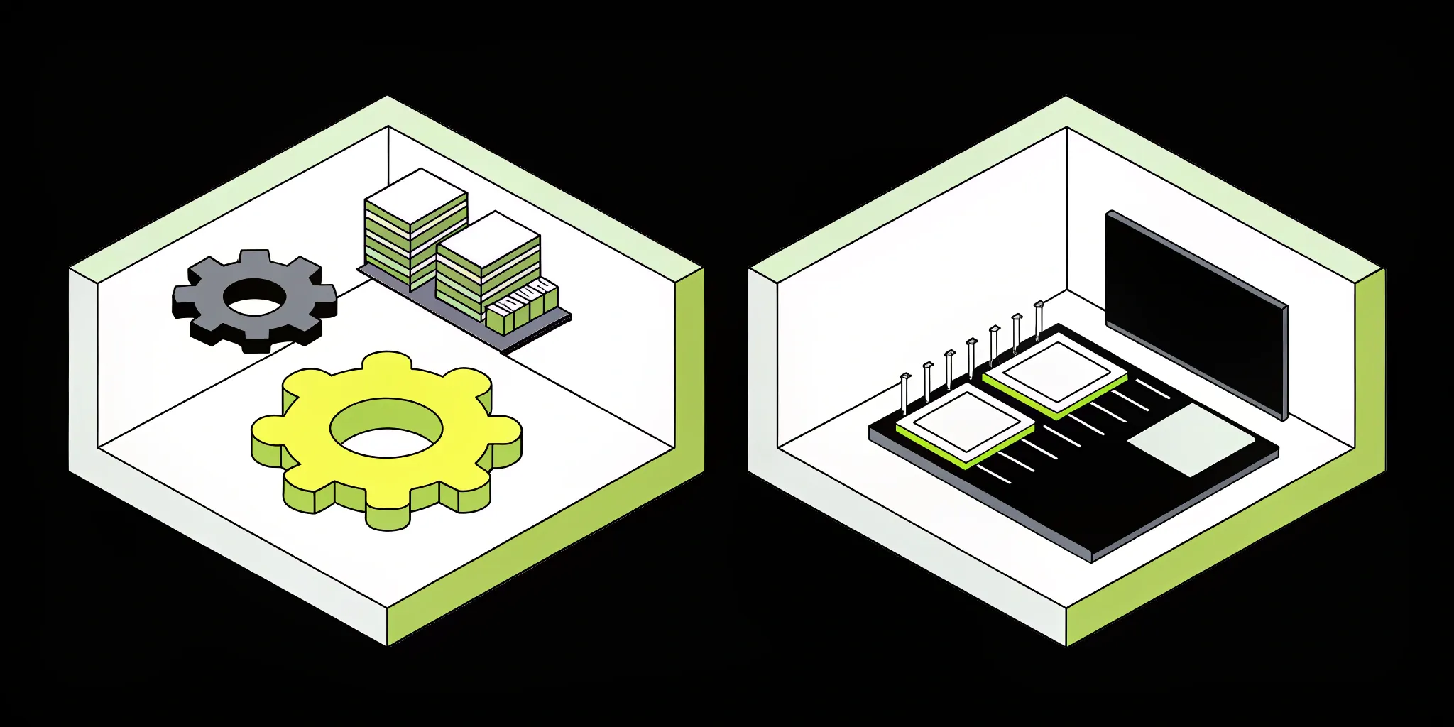 MLOps vs. DevOps: Gears and tech represent their interplay.