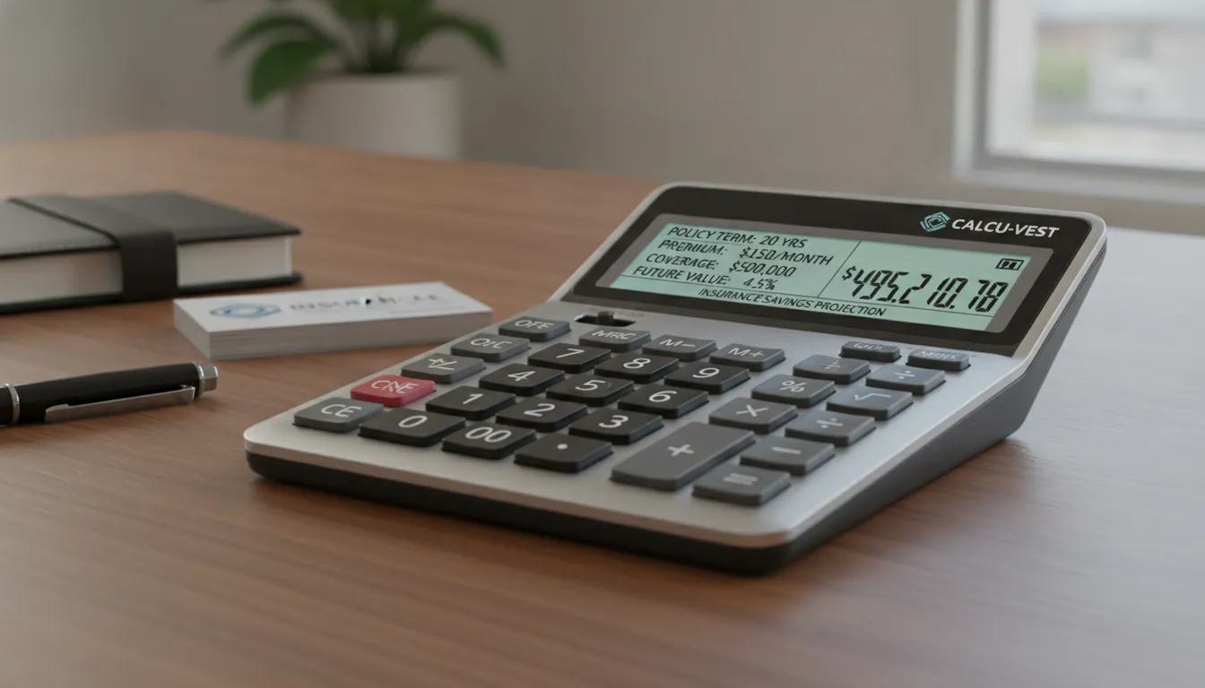 Calculator on desk showing out of pocket coinsurance penalty calculations