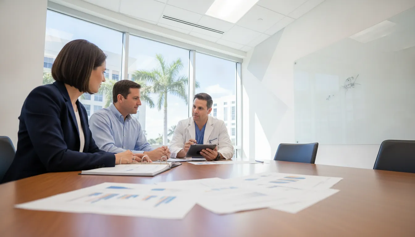 Florida healthcare leaders comparing medical malpractice insurance coverage