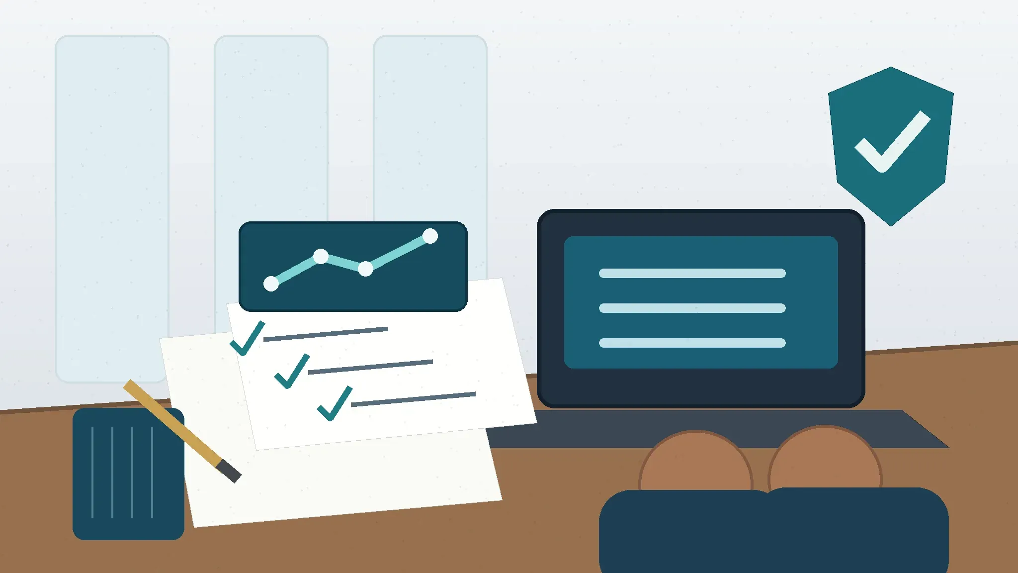 Professional liability insurance for consultants risk review at a modern office desk