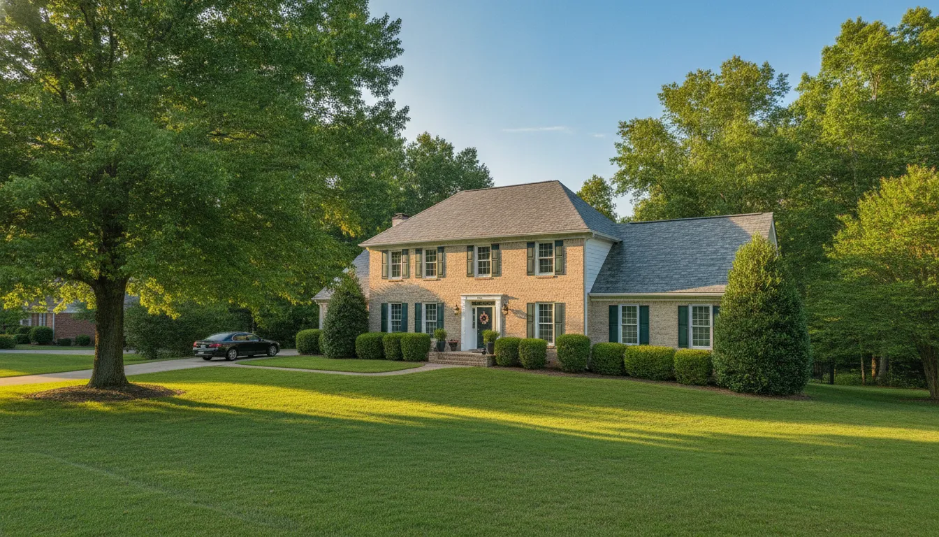 Georgia home with a slate-inspired asphalt shingle roof
