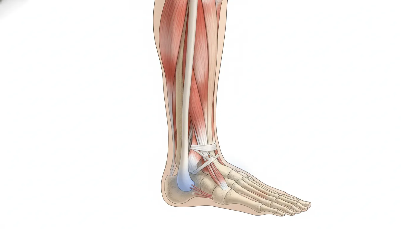Anatomy of the Achilles tendon connecting the calf to the heel
