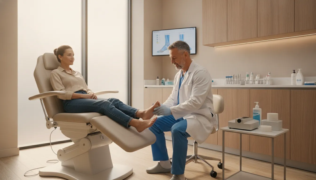 Personalized consultation for fat pad augmentation foot treatment