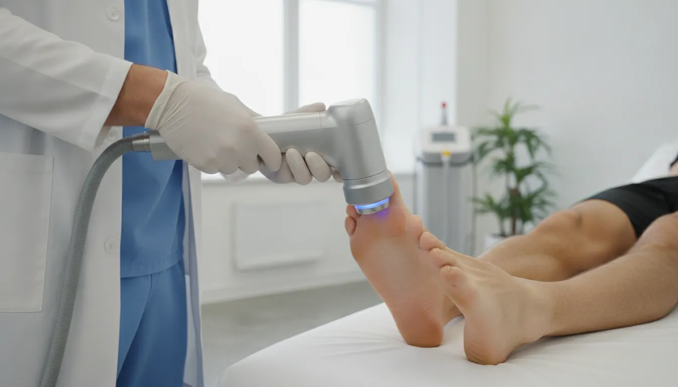 Noninvasive therapy for an athlete's foot and ankle