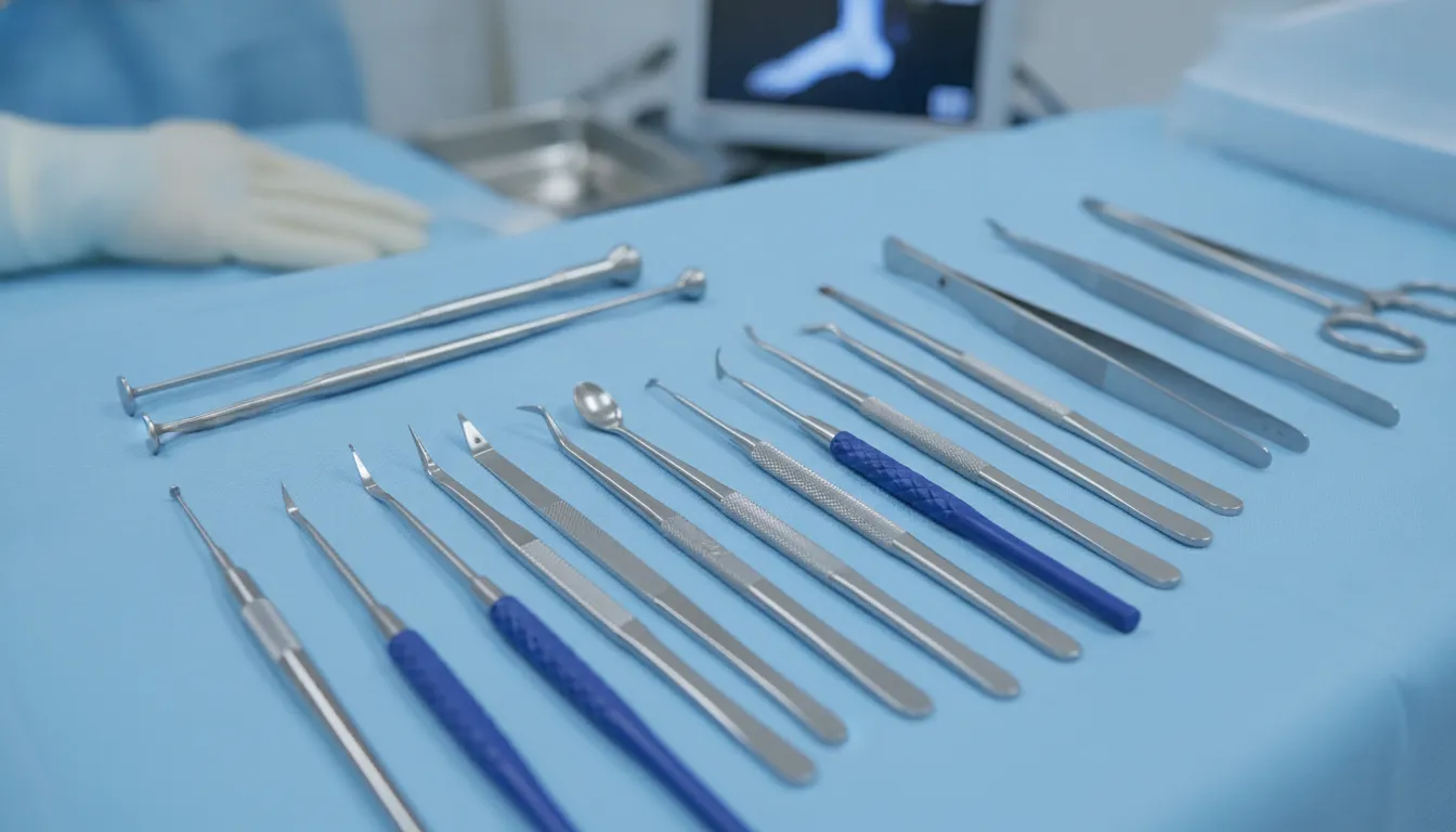 Surgical micro-instruments used for minimally invasive foot surgery