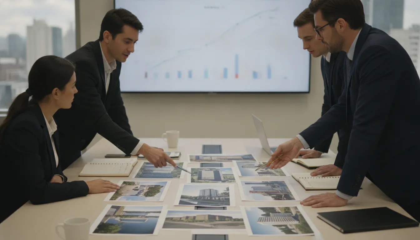 Accounting and CFO advisors reviewing a real estate portfolio