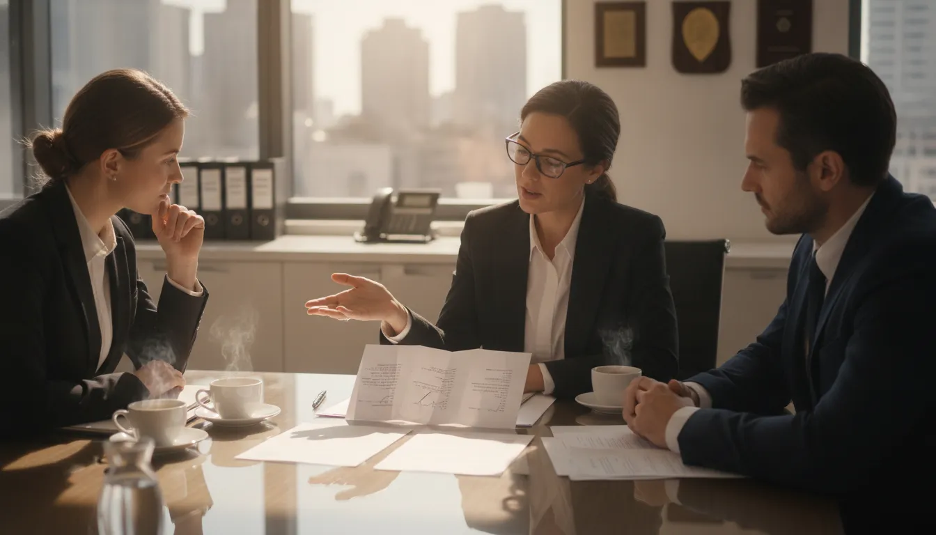 Investor comparing bookkeeping options with a real estate accounting advisor