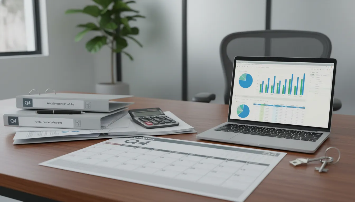 Tax planning calendar for rental property investors with rental records and quarterly checkpoints