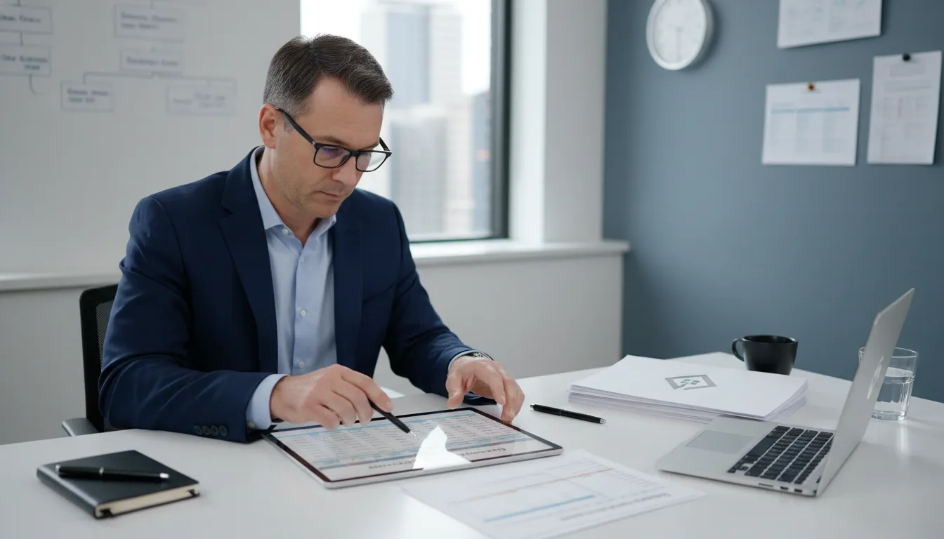 CPA reviewing after-tax proceeds model for real estate investors
