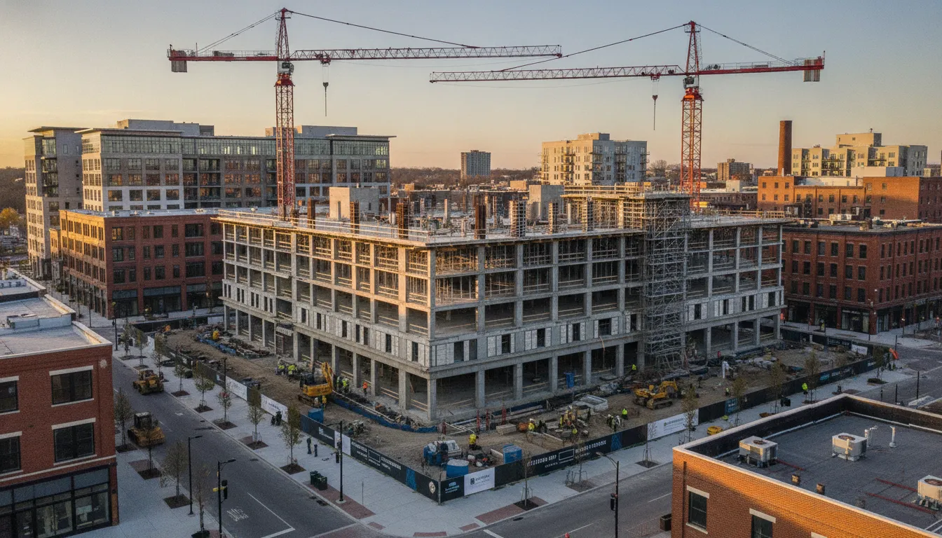 Urban redevelopment and construction in a qualified opportunity zone
