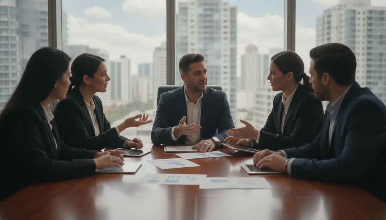 Real estate syndication finance team coordinating K-1 reporting