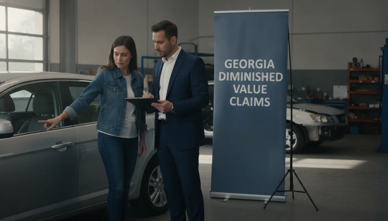 Georgia driver and attorney reviewing next steps after rejecting a diminished value offer