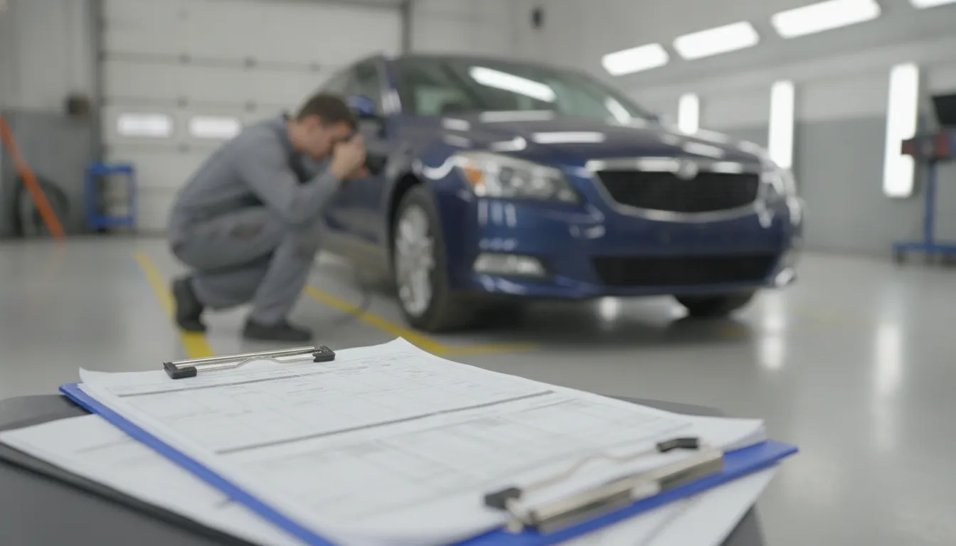 Driver documenting a repaired leased car for a Georgia diminished value claim