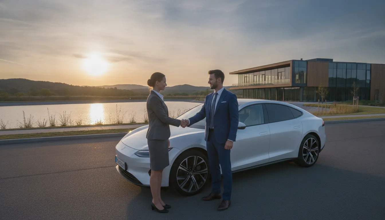 Driver discussing a diminished value leased car Georgia claim with a leasing representative