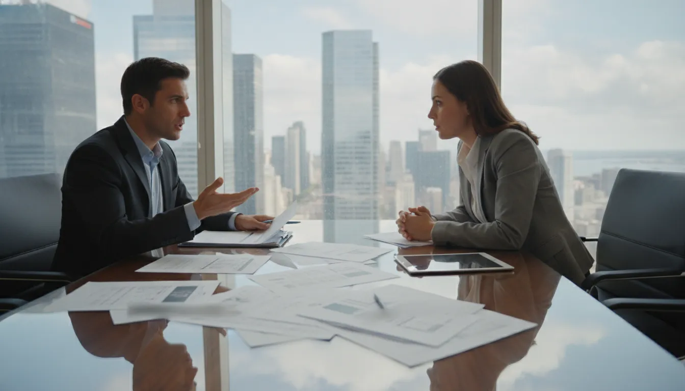 Dallas property insurance lawyer meeting with a commercial property owner