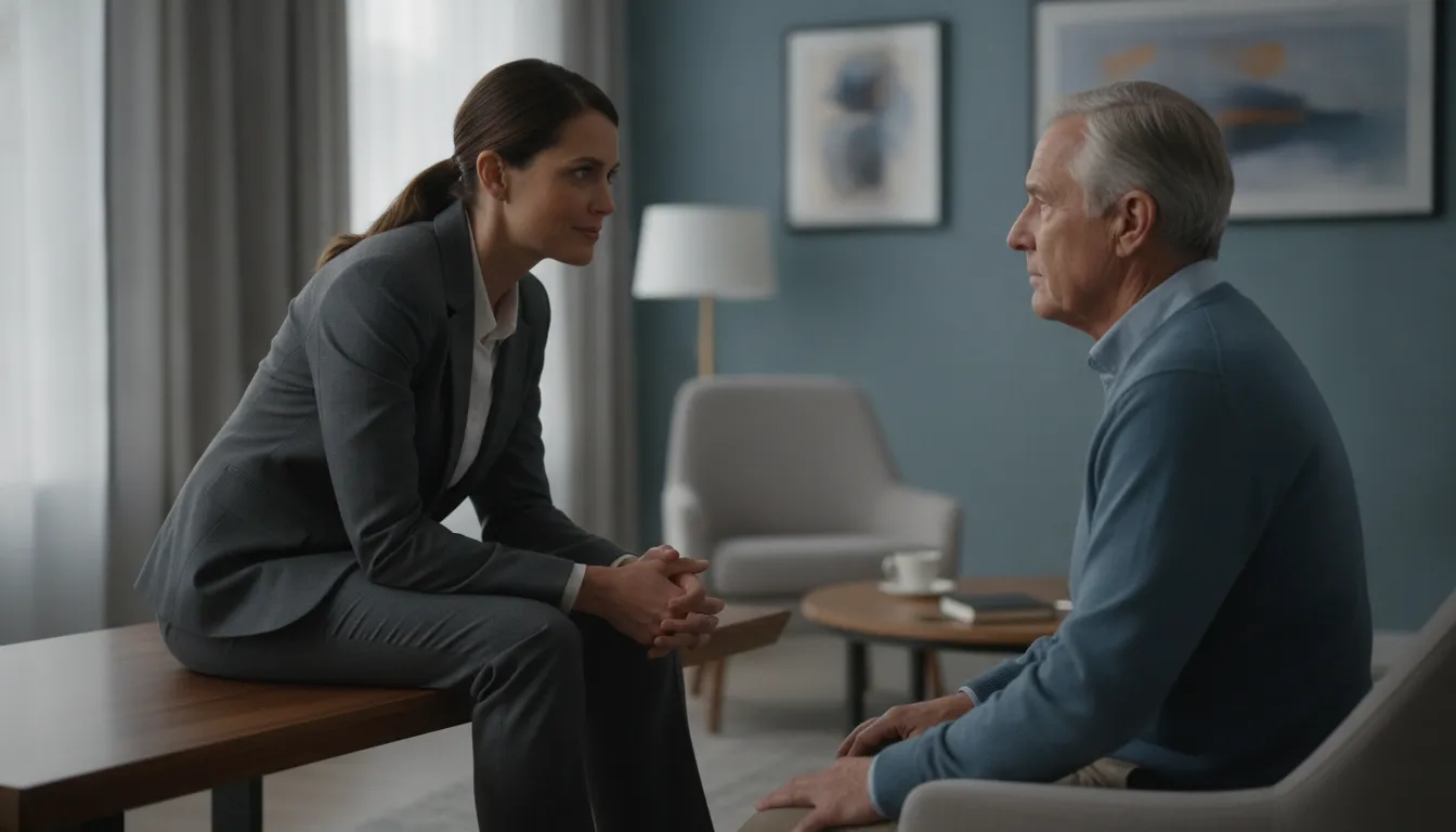 Family member speaking with a compassionate attorney about a nursing home death