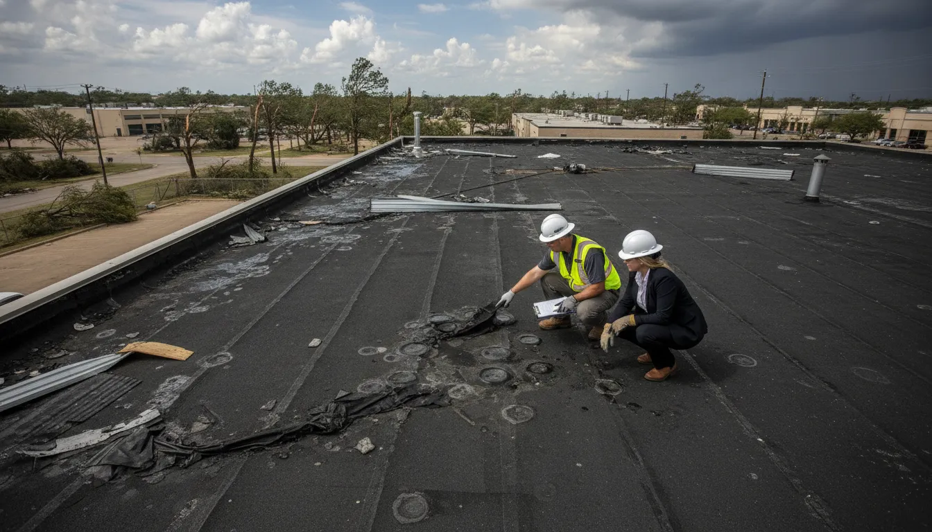 Storm damage insurance claim lawyer evidence review after a Texas hailstorm