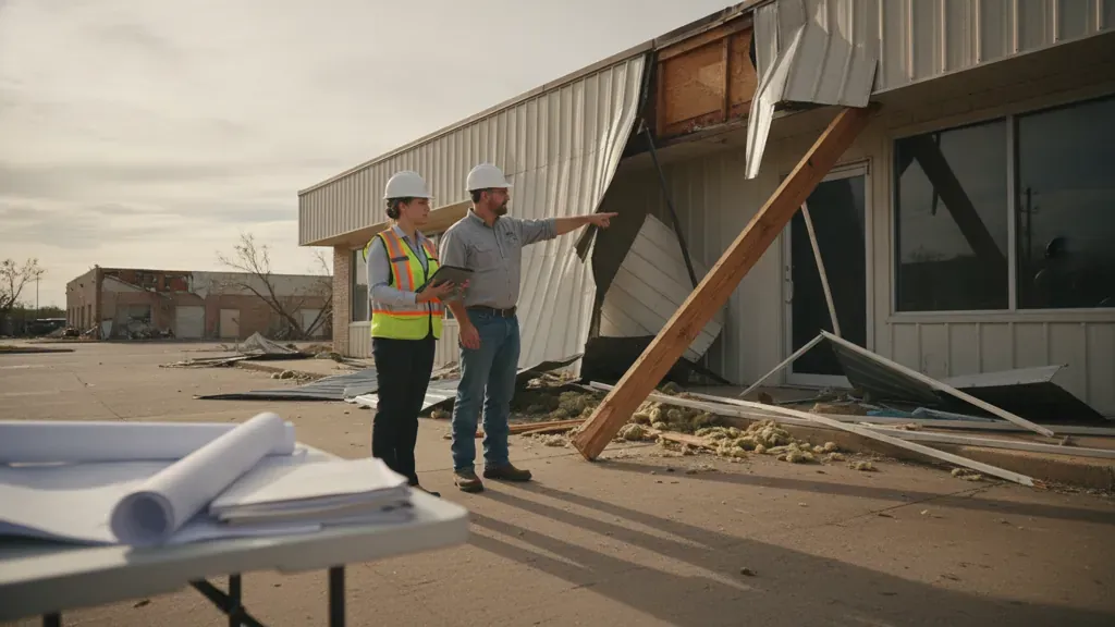 Texas commercial building damage requiring review of ordinance or law coverage costs