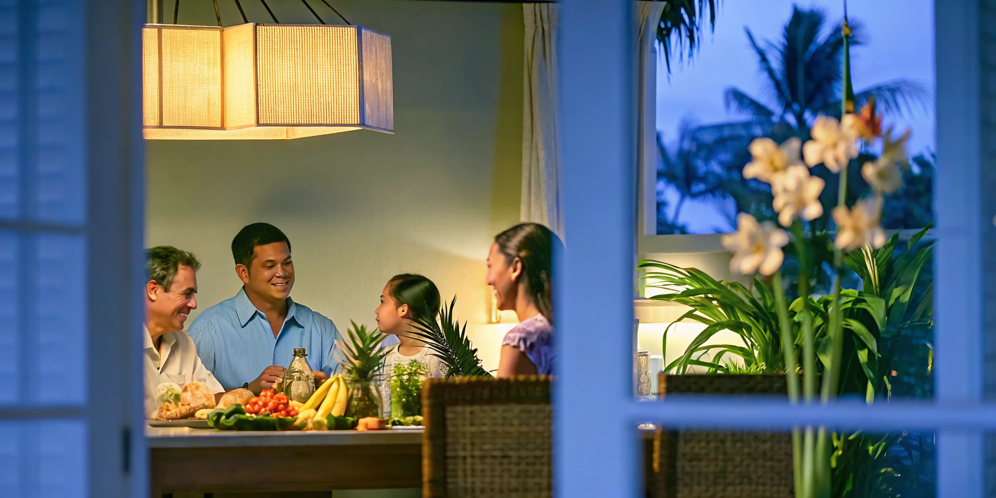A supportive family conversation around a kitchen table, working together to create a plan