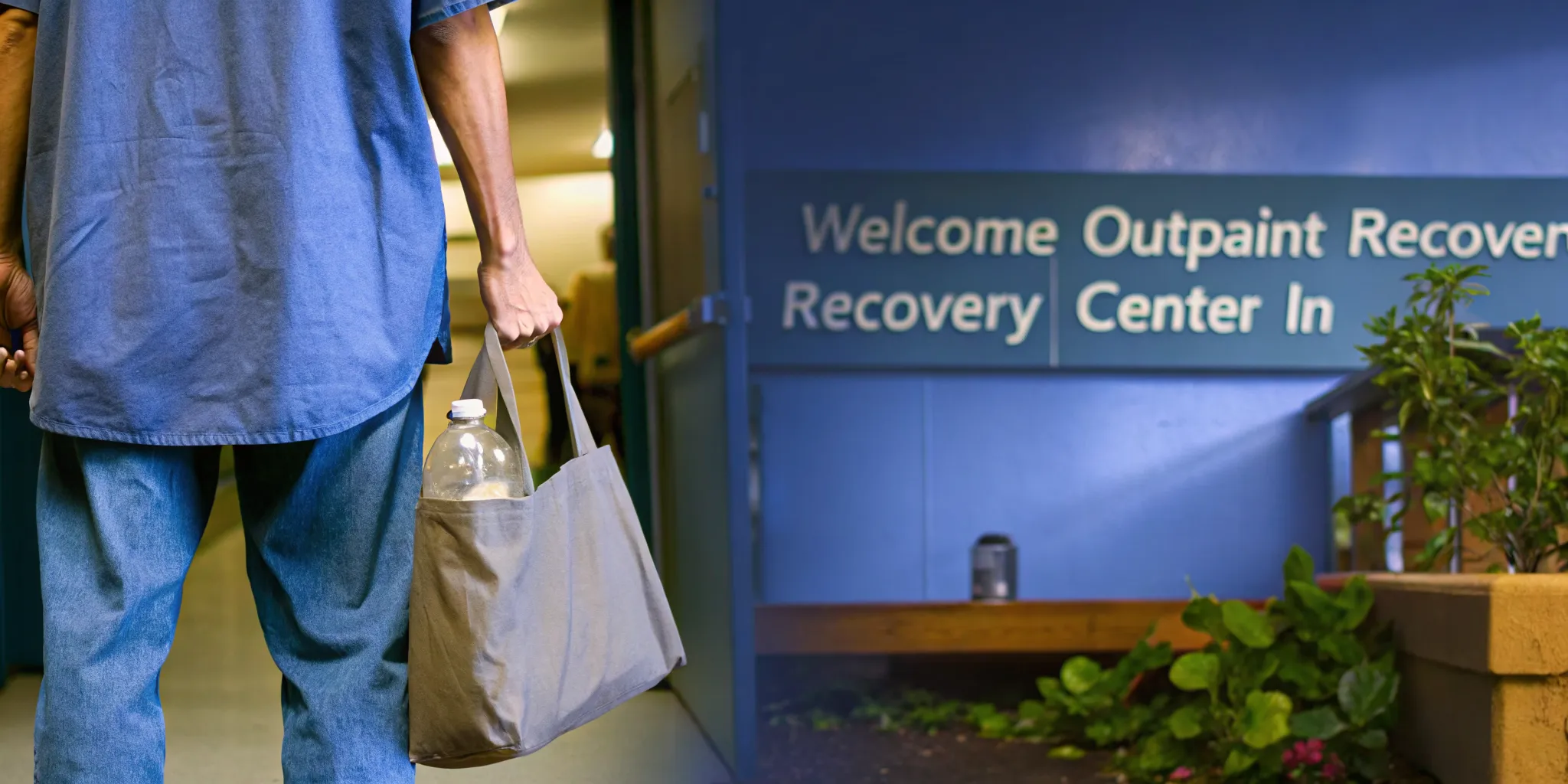Person arriving prepared for an outpatient rehab appointment