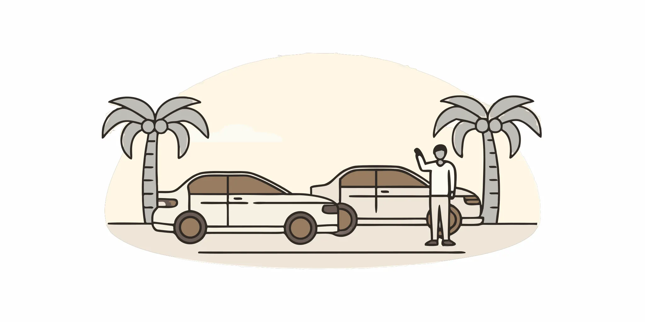 Insurance adjuster documenting a rental car accident in Florida