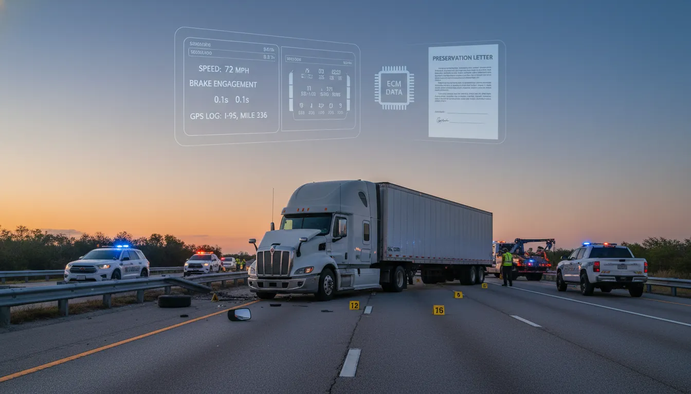 truck accident black box Florida evidence and preservation letter
