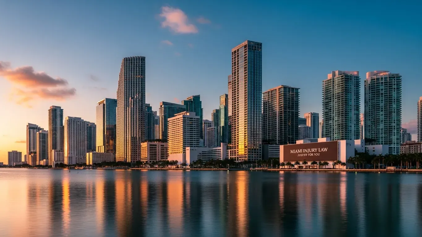 Miami personal injury lawyer discussing compensation with a client