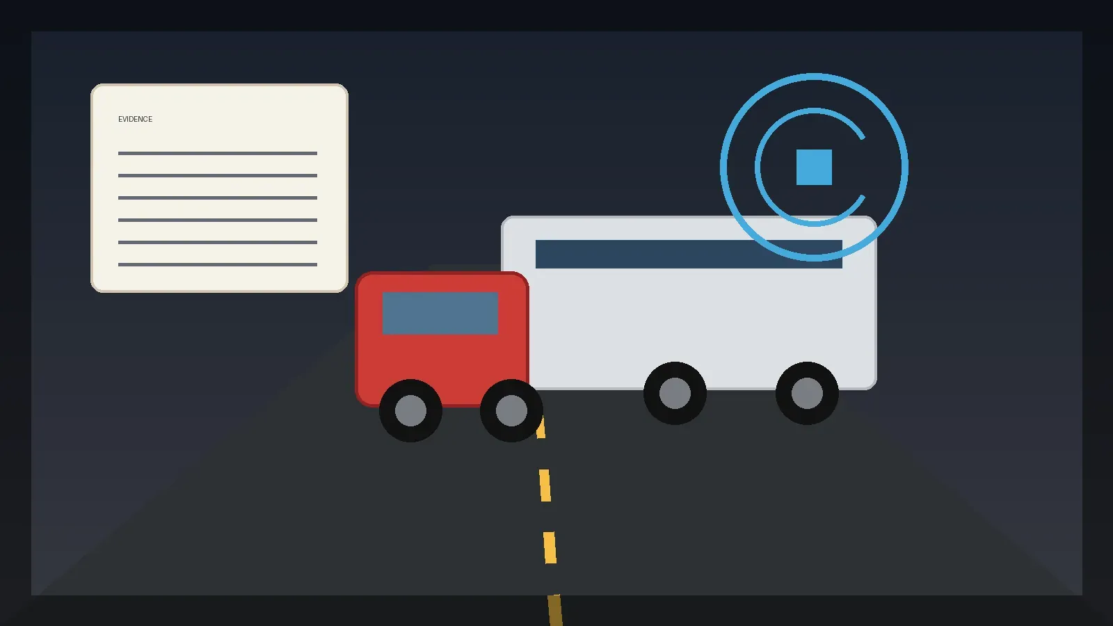Florida truck accident evidence including black box data and crash records