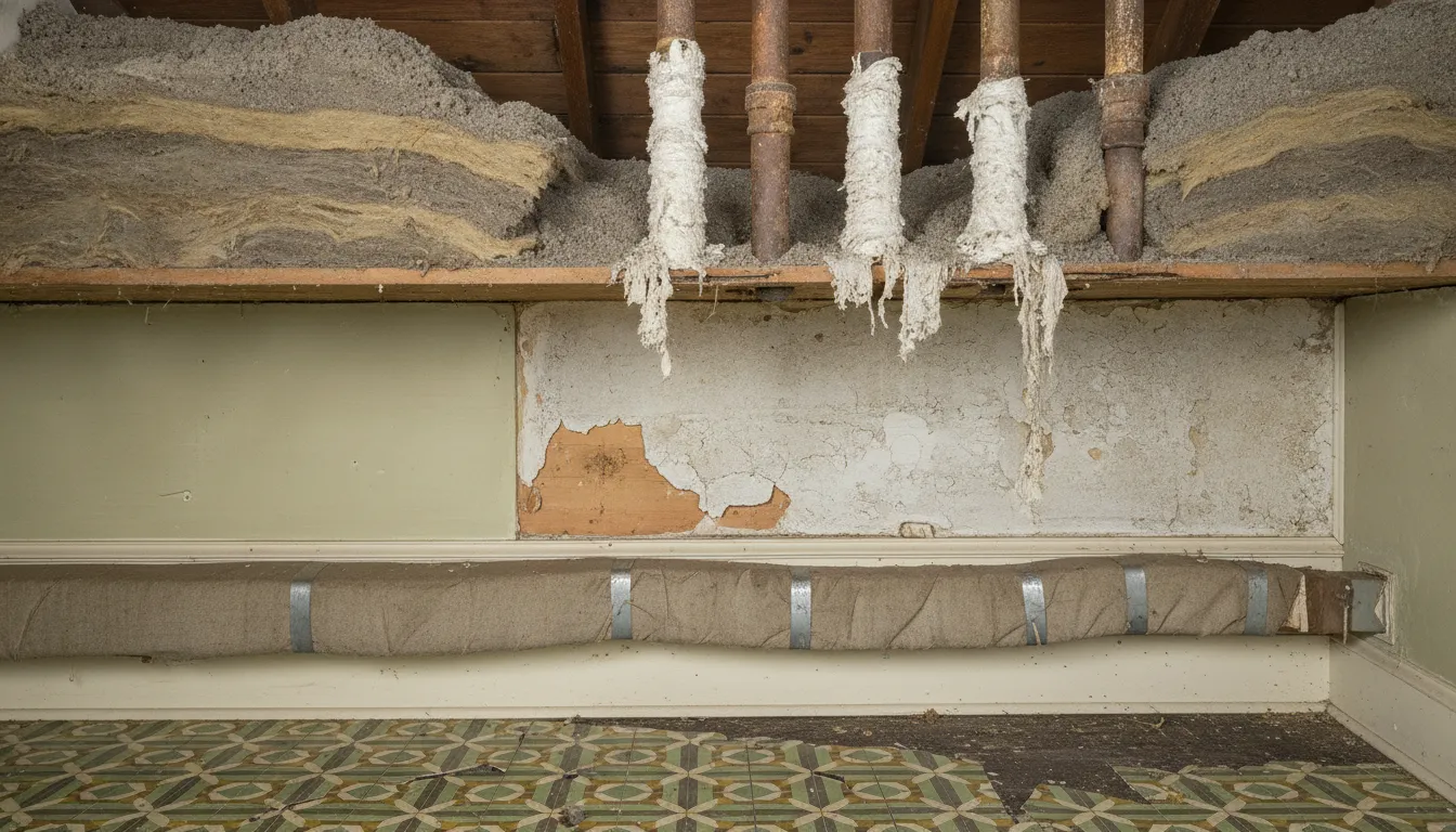 Common places where asbestos may be found in an older home