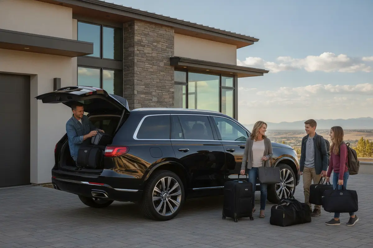 A luxury SUV ready for a planned group trip in Arvada